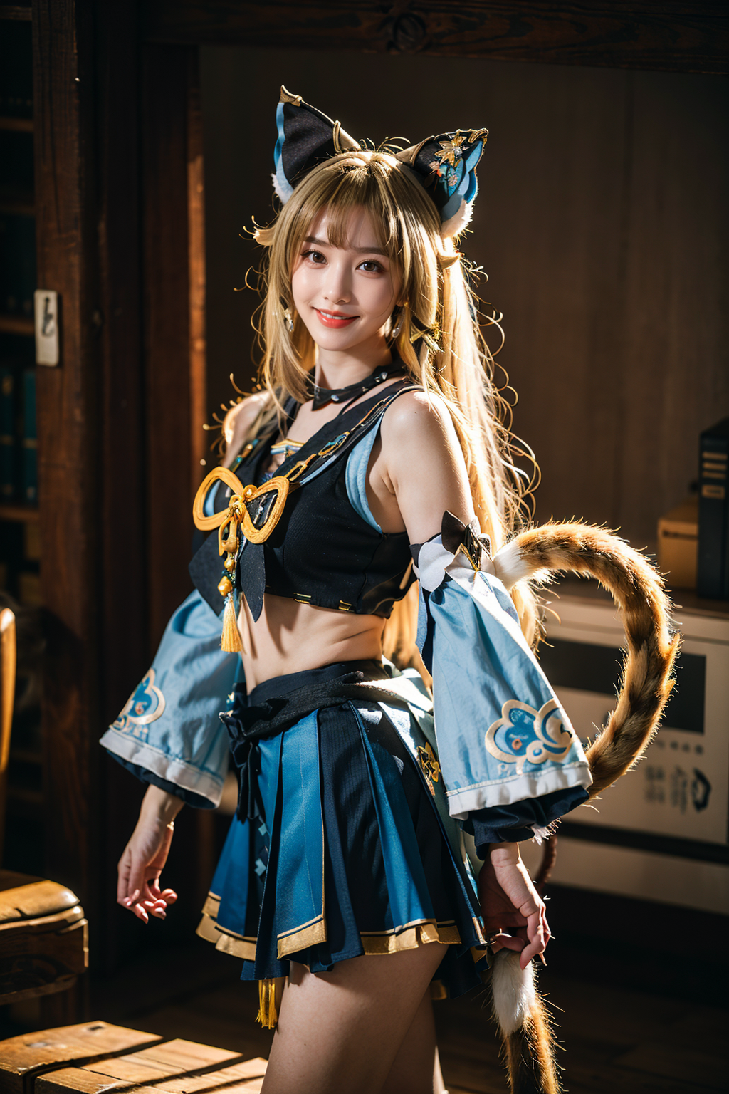 00285-1364277483-best quality, masterpiece, photorealistic, 1girl, solo, standing, cowboy shot, (looking at viewer_1.2), closed mouth, kirara cos.png